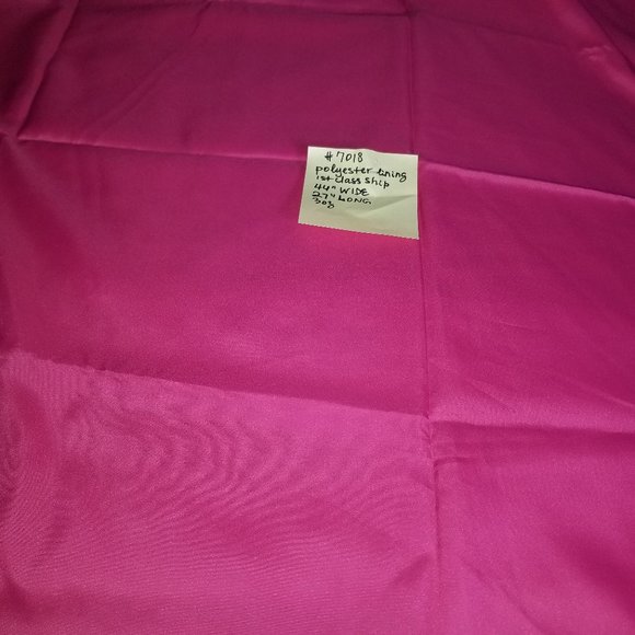 #7018 New Raspberry Polyester Lining Cut of Fabric. Beautiful fabric. - Picture 2 of 3